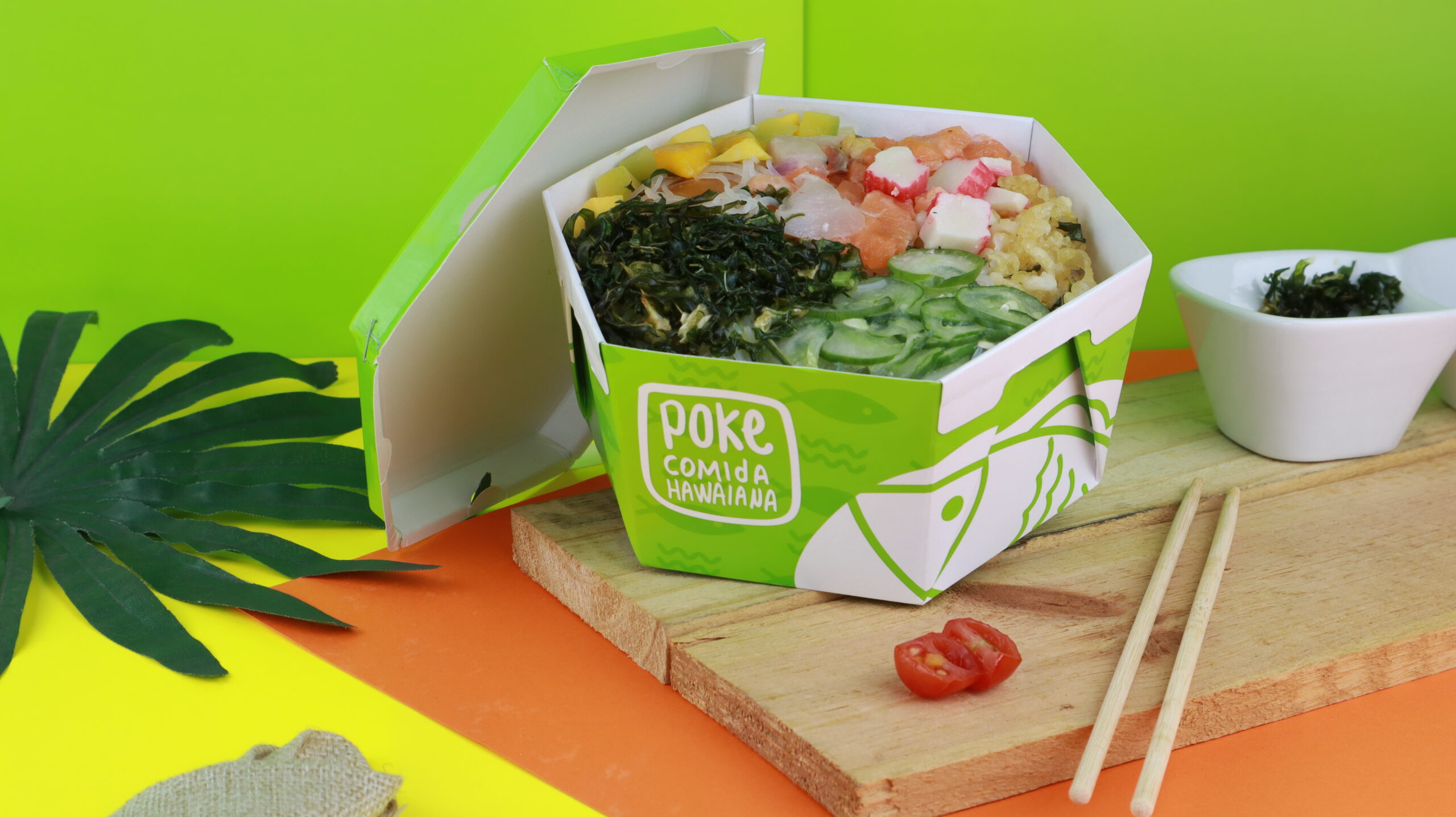 embalagem para poke salada embalagens ceviche poke bowl
