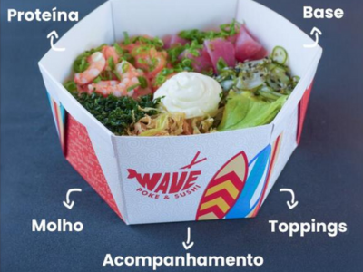 Embalagem para Poke - Wave Poke Sushi