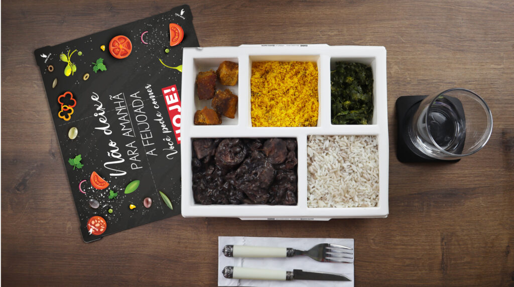 Embalagem para feijoada descartável em papel Embalagem para feijoada descartável em papel
