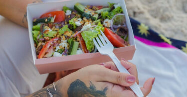 embalagem para delivery de comida vegetariana