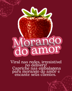 embalagens para morango do amor
