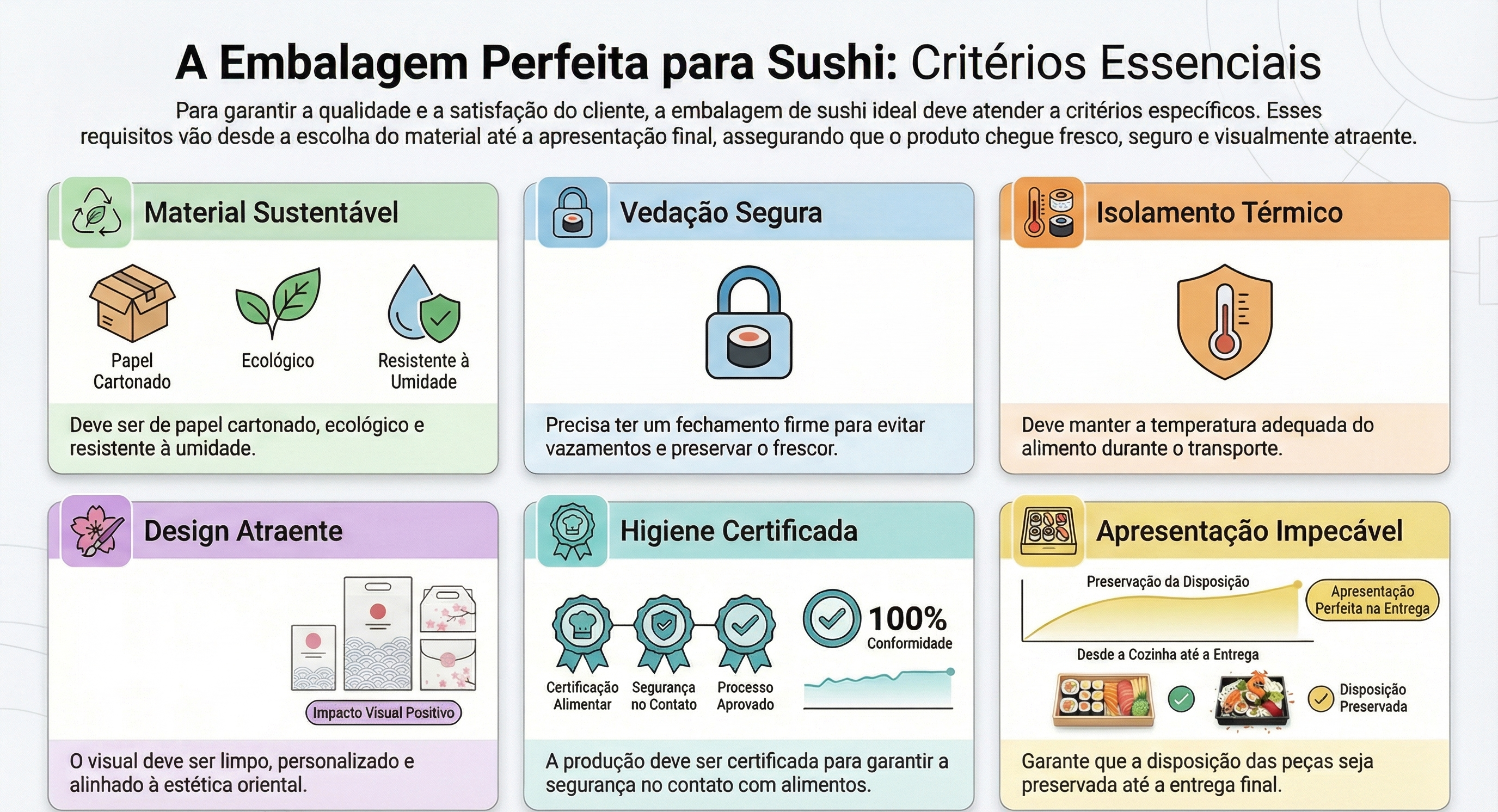 embalagem para sushi
