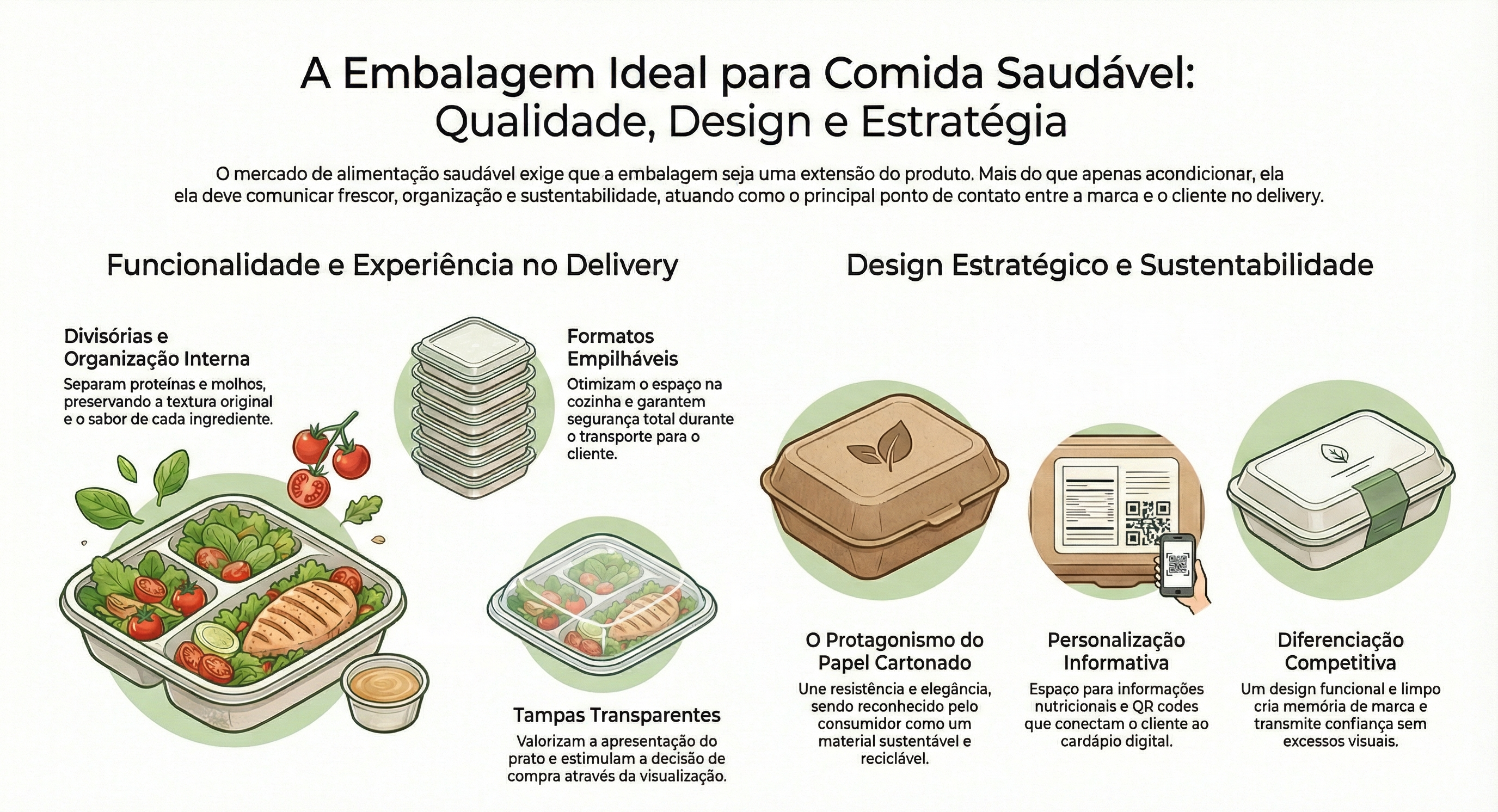 embalagens para comidas saudáveis
