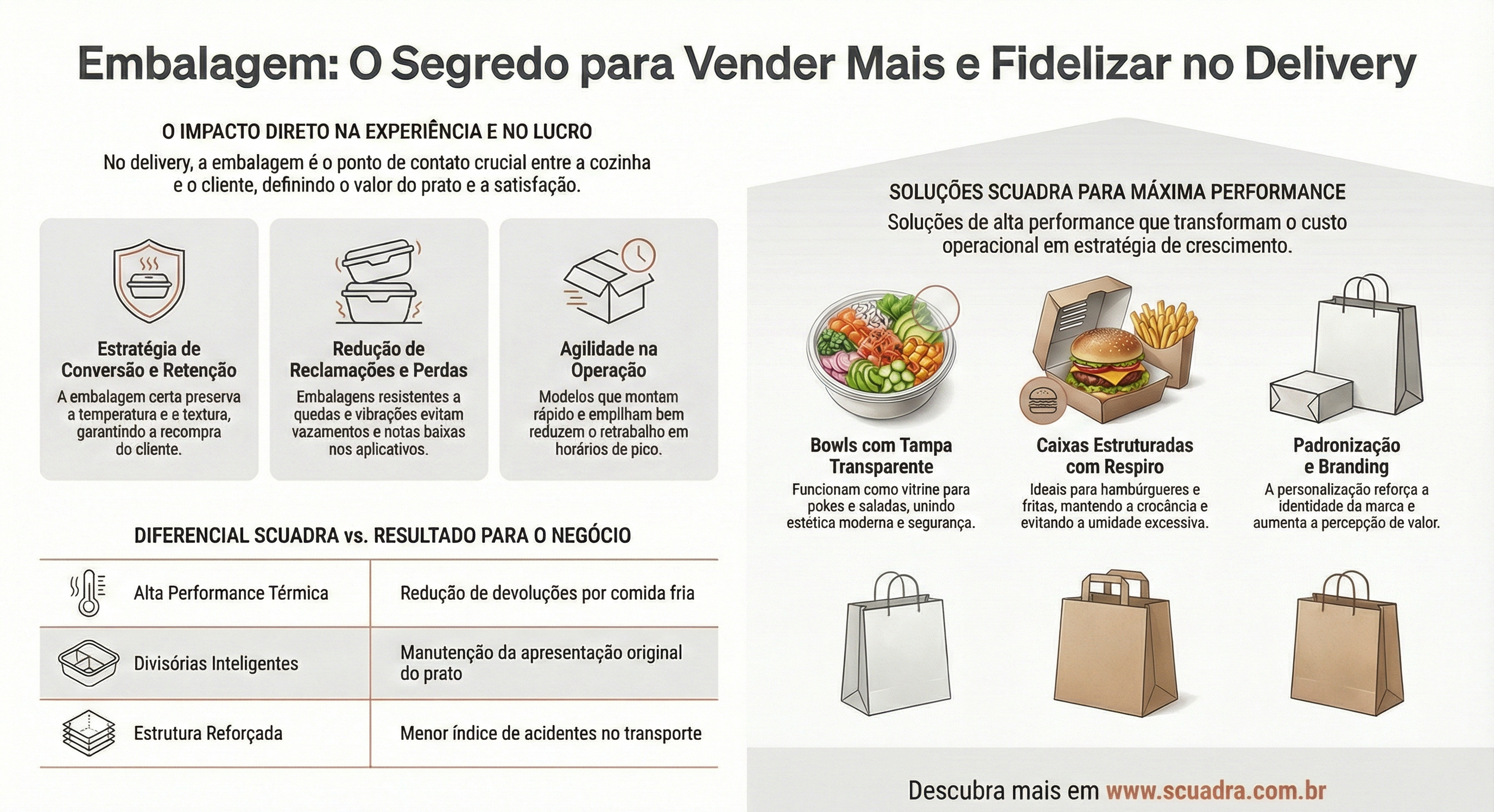 solução embalagem para comida delivery