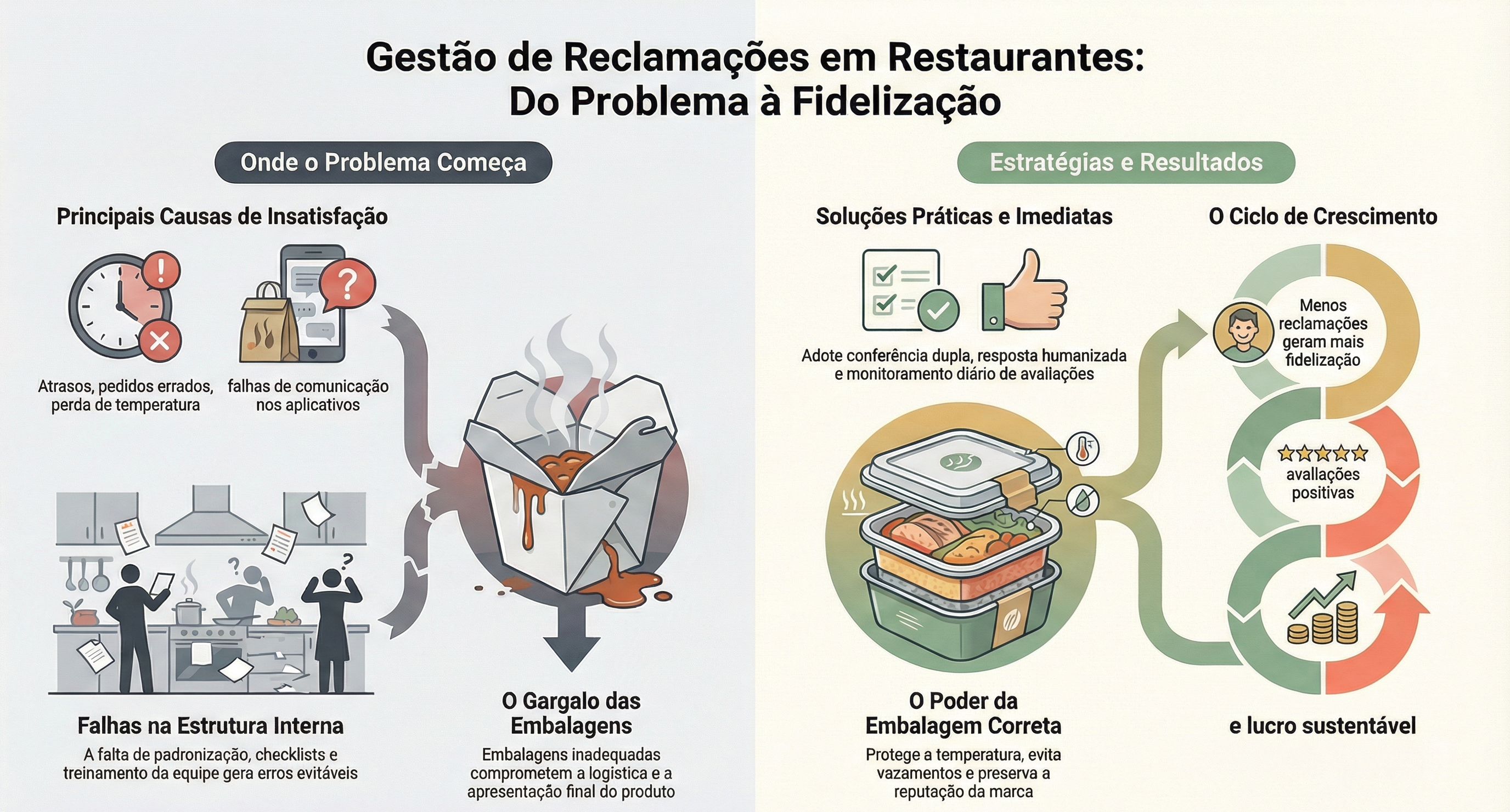 reclamações de clientes em restaurantes