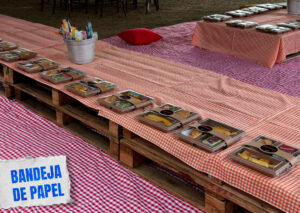embalagens de alimentos em eventos