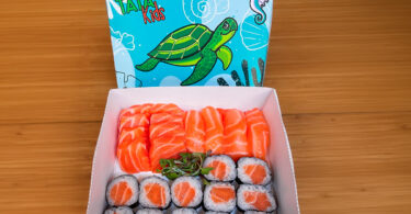 embalagens do delivery no menu kids