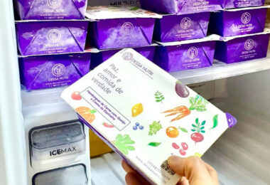 embalagem de papel para alimentos congelados