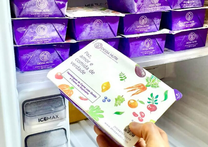 embalagem de papel para alimentos congelados