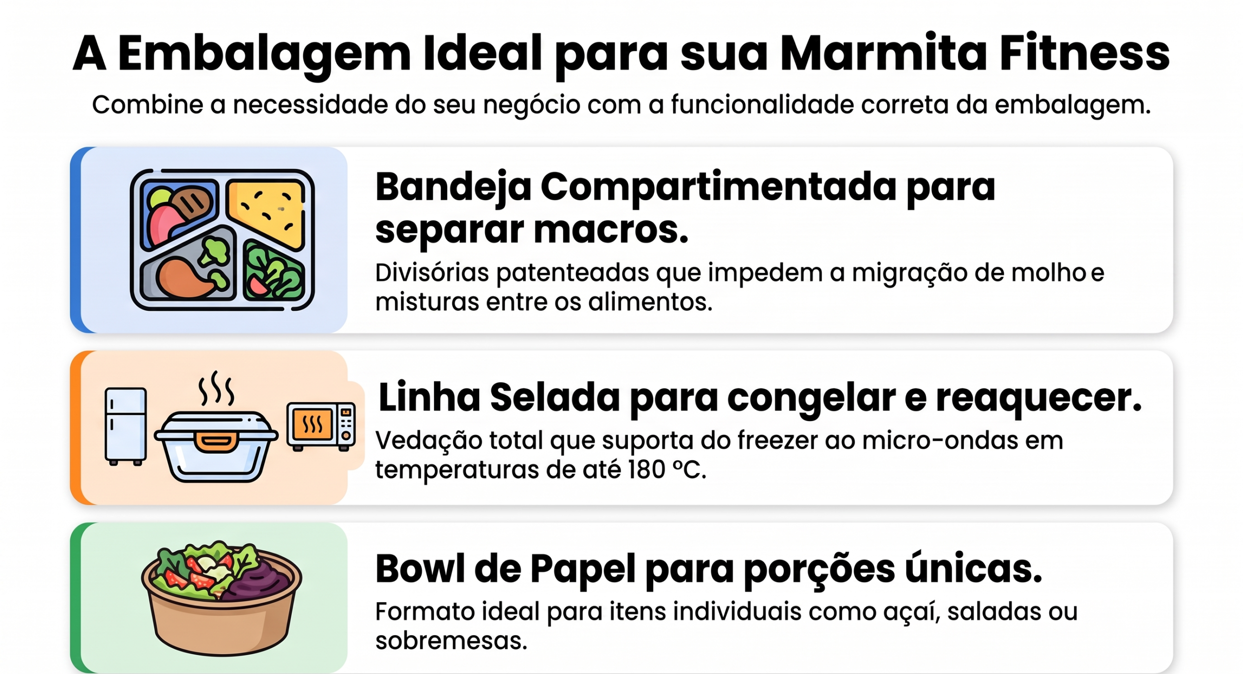 Embalagens para marmitas fitness